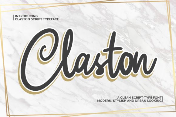 Discover Claston: A Charming Script Font for Elegant Publishing