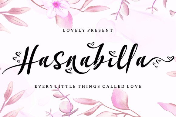 Hasnabilla: A Romantic Handwritten Font for Editorial Charm
